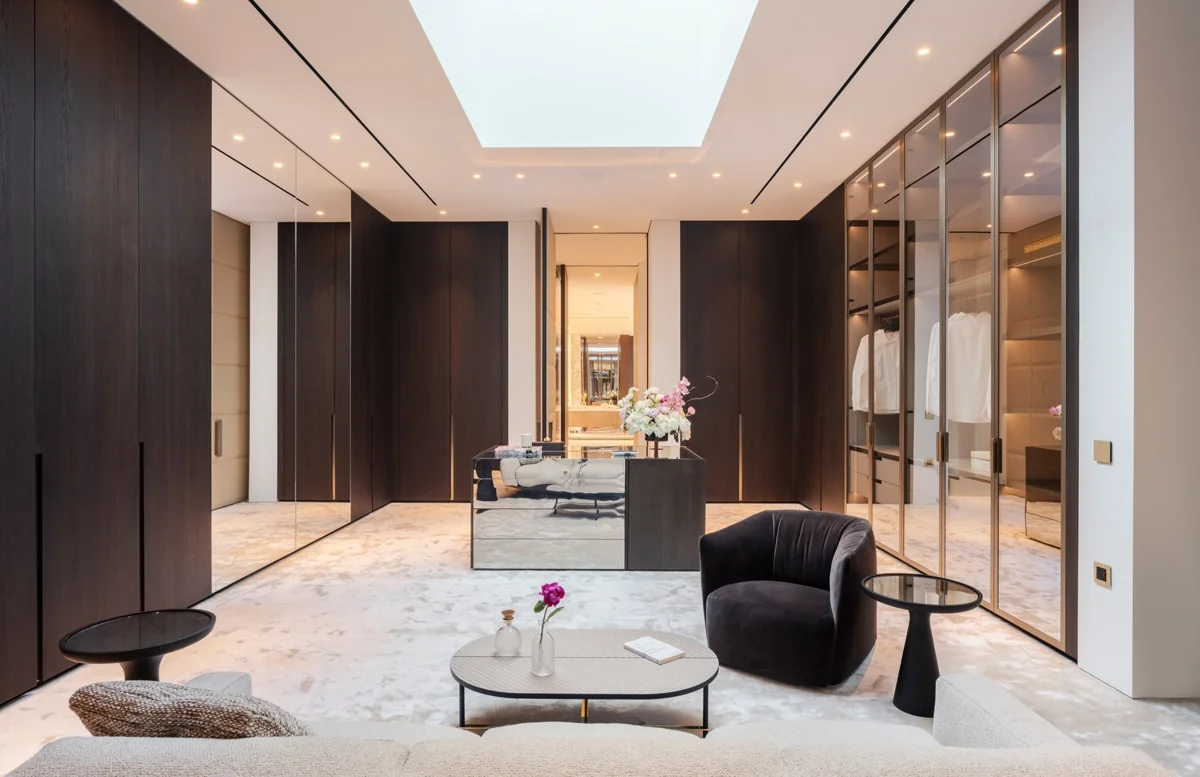 A dressing room within the collection