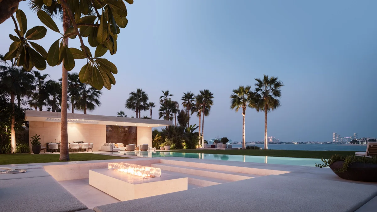 A beachfront garden at EŌME